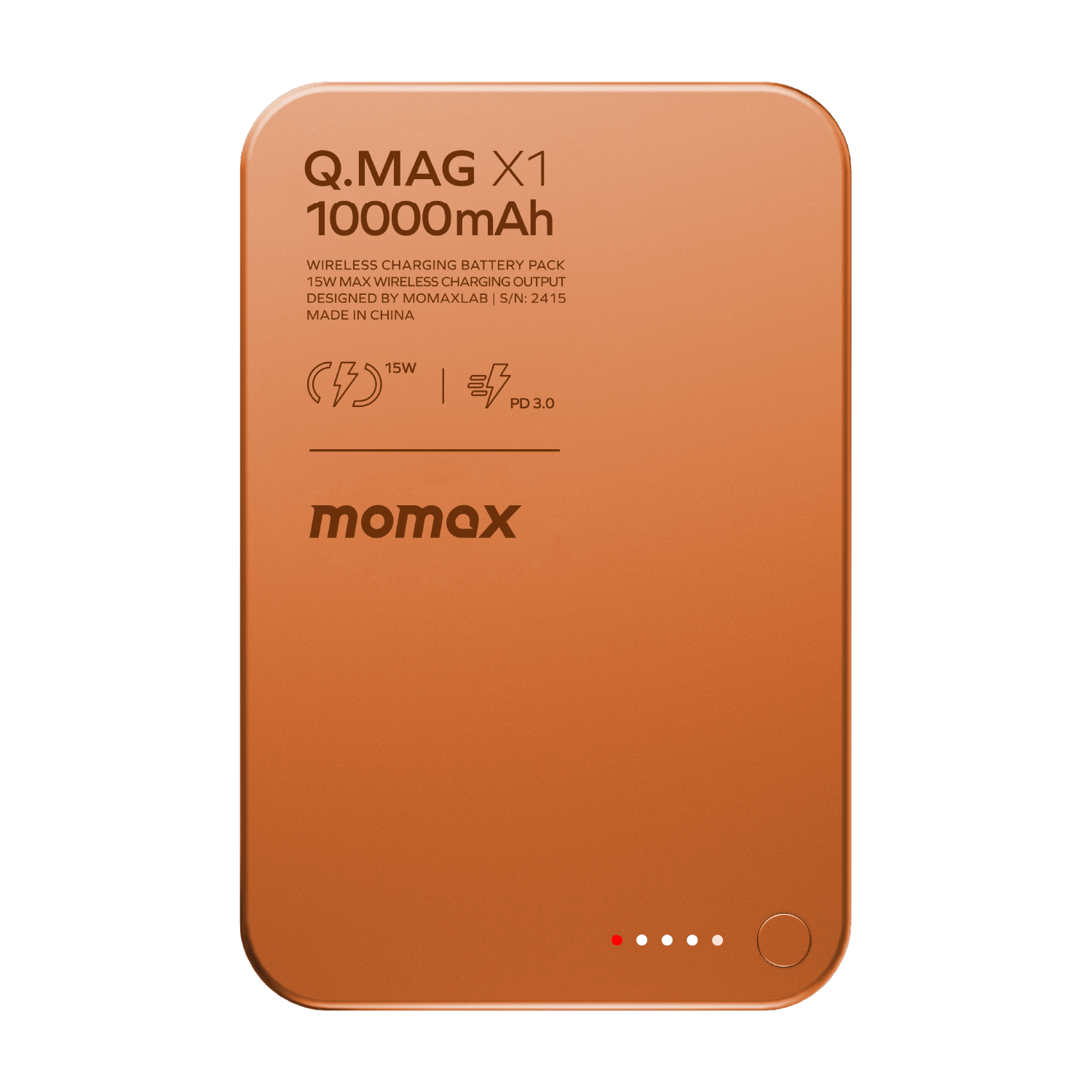 Momax Q.Mag X 10000mAh Wireless Battery Pack (Orange)
