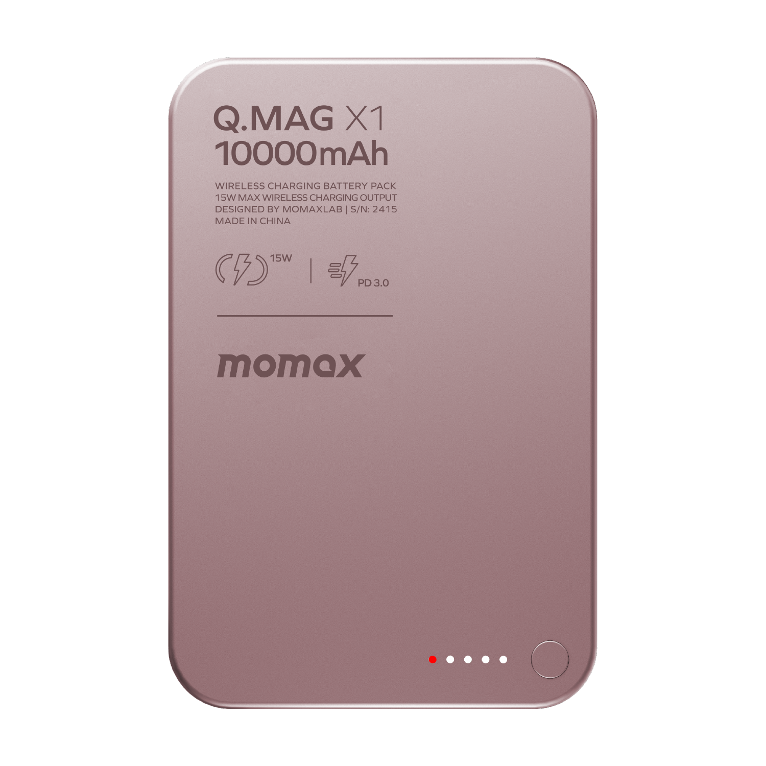 Momax Q.Mag X 10000mAh Wireless Battery Pack (Pink)