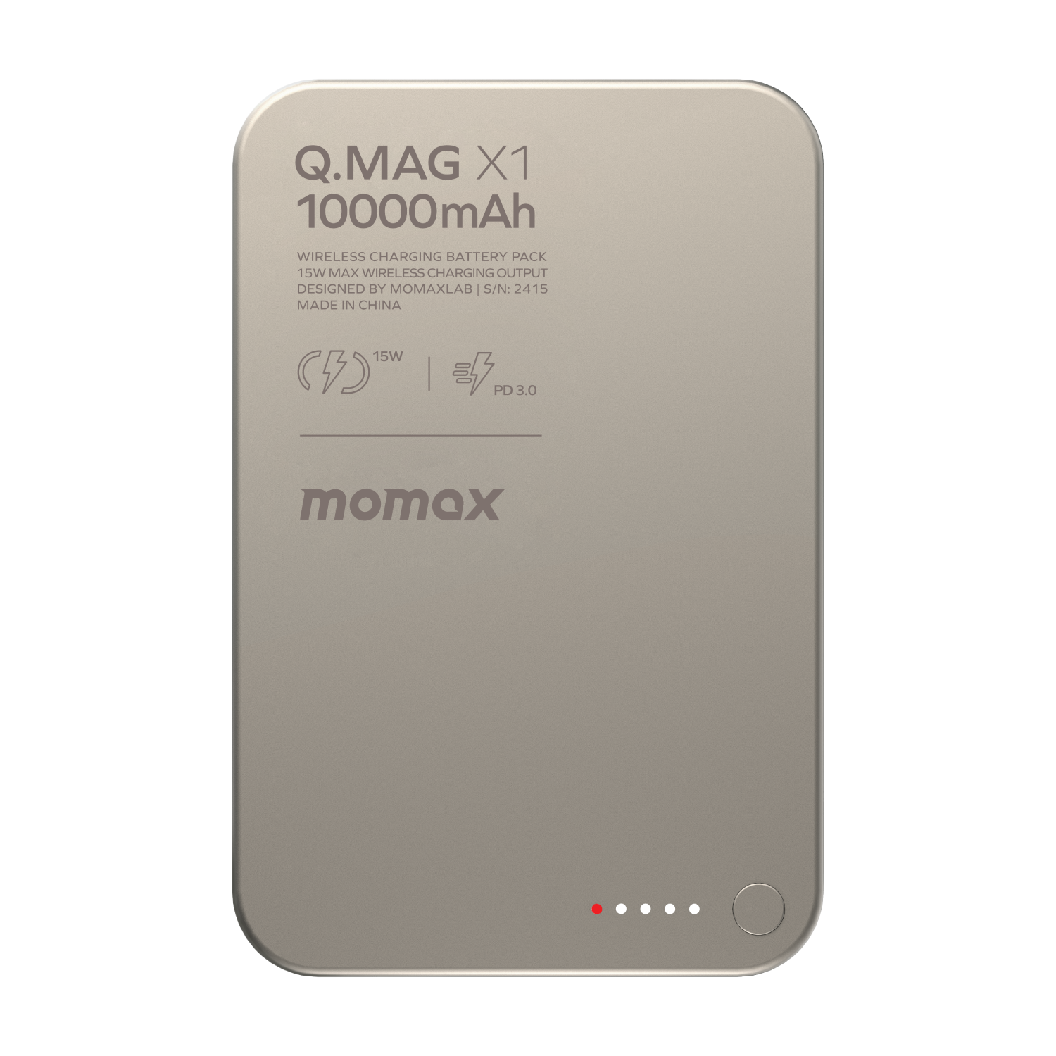Momax Q.Mag X1 10000mAh Wireless Battery Pack (Titanium)