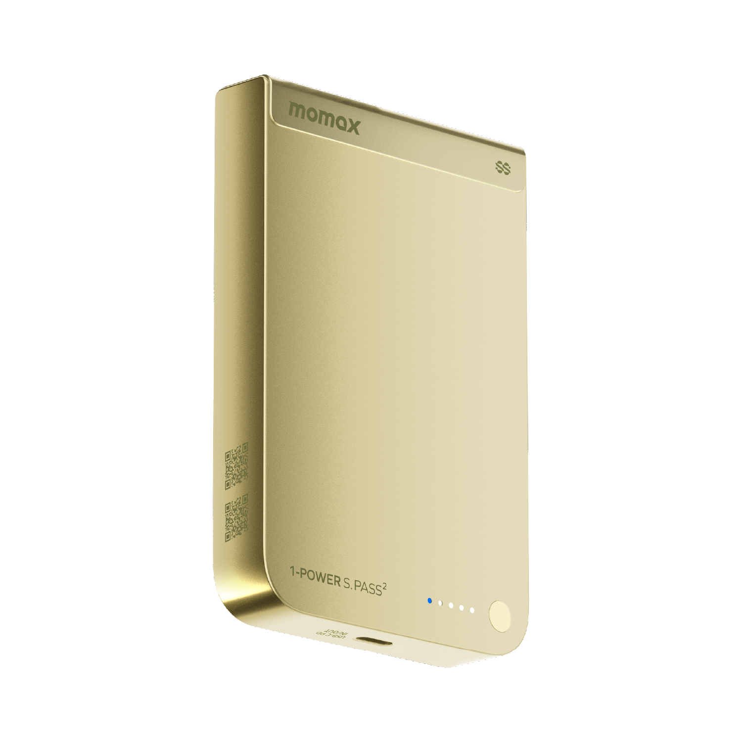 Momax 1-Power S.Pass 2 10000mAh Semi-SSB Qi2.2 Magnetic Power Bank Yellow