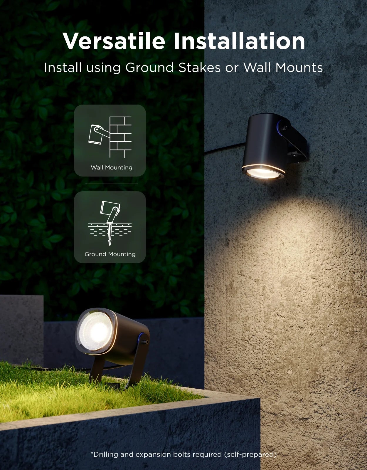 Govee Outdoor Spot Light 2-Pack - H7093511 Flood & Spot Lights